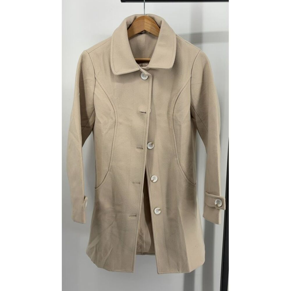 Unknown Winter Pea Coat Overcoat Peter Pan Collar